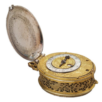 Rare French pocket watch with alarm and calendar Circa 1600-1610