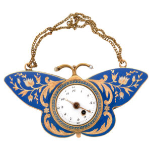 Swiss gold and enamel watch in the form of a butterfly Circa 1840-1850