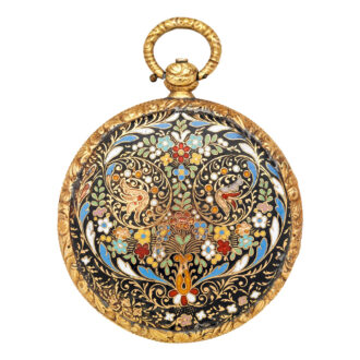 Swiss gold and enamel open faced verge watch Circa 1825