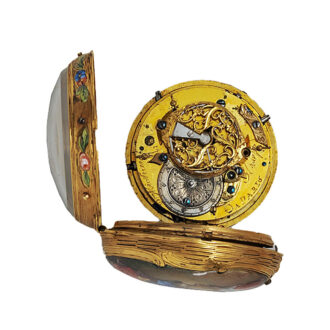 French gold and enamel repeating verge pocket watch Circa 1755 French gold and enamel repeating verge pocket watch Circa 1755