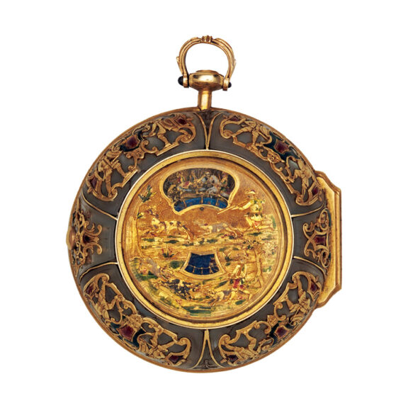 English keywind mechanical automaton pocket watch Circa 1710 English keywind mechanical automaton pocket watch Circa 1710