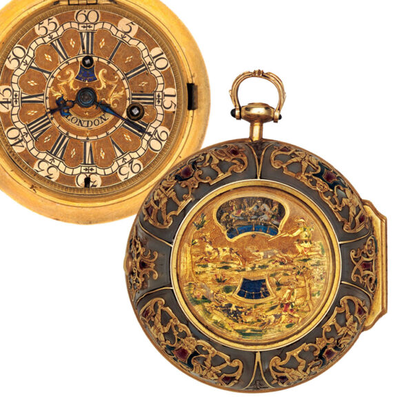English keywind mechanical automaton pocket watch Circa 1710