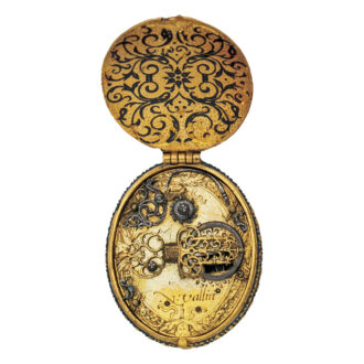 English watch in the form of a badge of the Order of the Garter Circa 1600