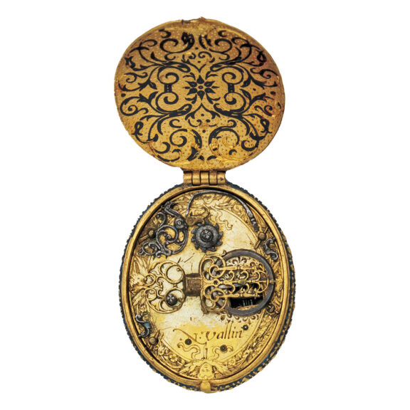 English watch in the form of a badge of the Order of the Garter Circa 1600 English watch in the form of a badge of the Order of the Garter Circa 1600
