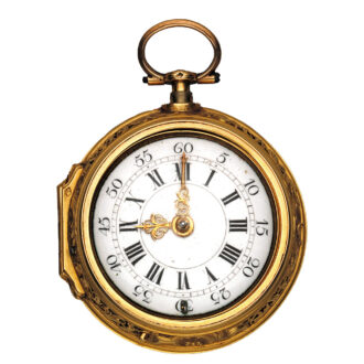 English repeating pocket watch with repoussé decoration Circa 1741