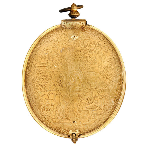 Rare Dutch astronomical gilt clock watch with sundial Circa 1605 Rare Dutch astronomical gilt clock watch with sundial Circa 1605