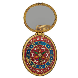 English watch in the form of a badge of the Order of the Garter Circa 1600
