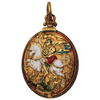 English watch in the form of a badge of the Order of the Garter Circa 1600