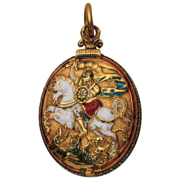 English watch in the form of a badge of the Order of the Garter Circa 1600 English watch in the form of a badge of the Order of the Garter Circa 1600