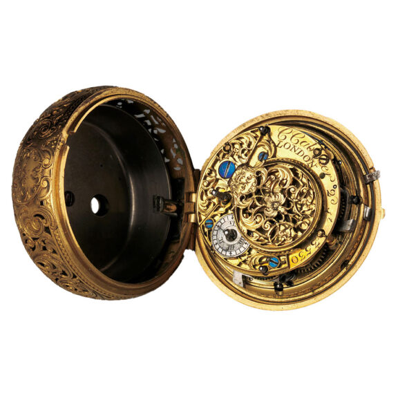 English repeating pocket watch with repoussé decoration Circa 1741 English repeating pocket watch with repoussé decoration Circa 1741