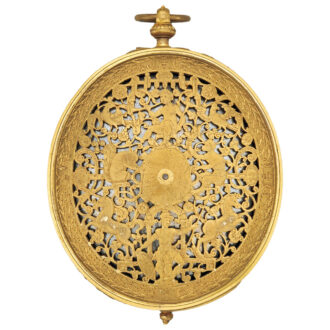 Rare Dutch astronomical gilt clock watch with sundial Circa 1605