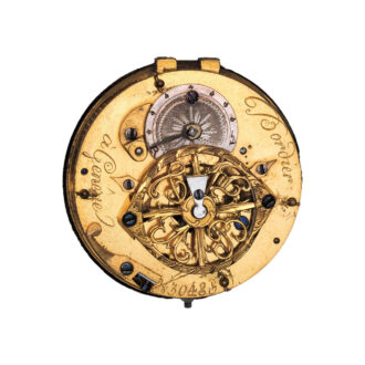 Swiss varicoloured gold, partly enamelled calendar watch Circa 1780-90