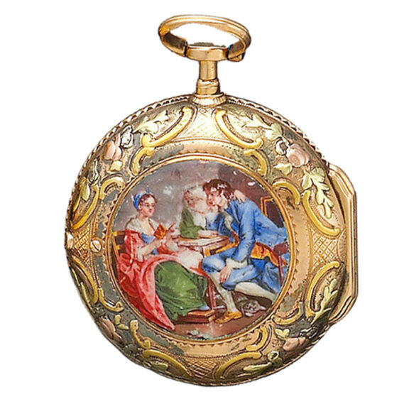 Back 18th century gold French verge watch Circa 1740
