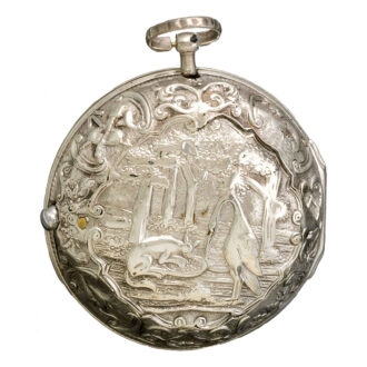 Silver repousse pocket watch Circa 1730