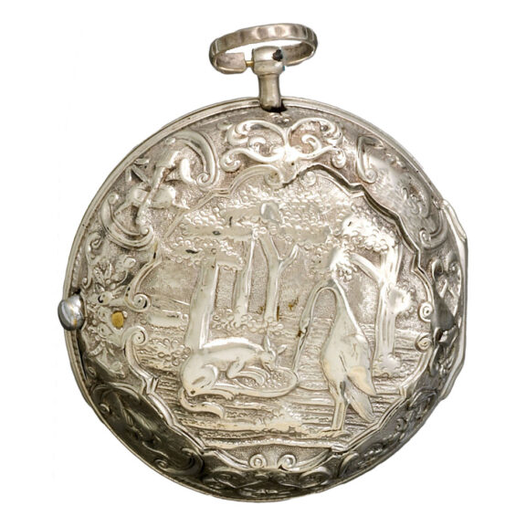 Silver repousse pocket watch Circa 1730 Silver repousse pocket watch Circa 1730