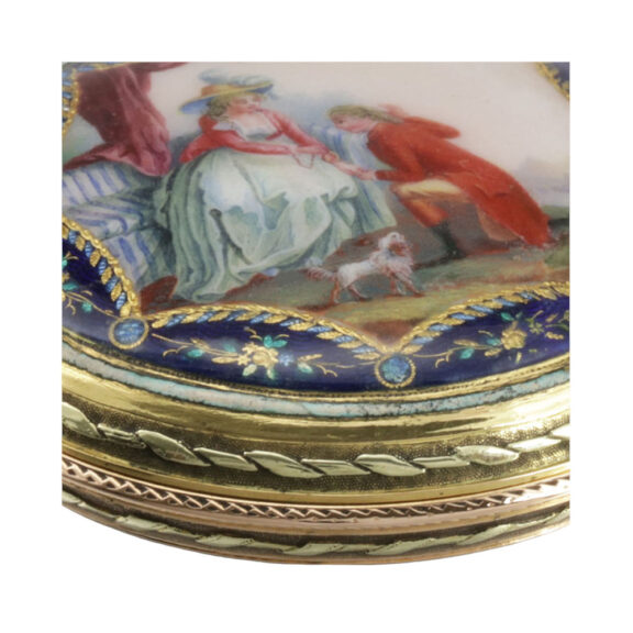 Beautifully decorated multi colour gold verge Circa 1790 Beautifully decorated multi colour gold verge Circa 1790