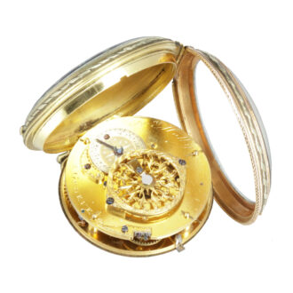 Beautifully decorated multi colour gold verge Circa 1790 Beautifully decorated multi colour gold verge Circa 1790