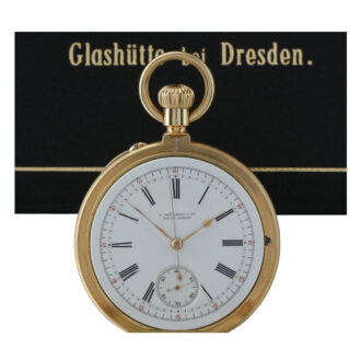German 18 carat gold open faced chronograph Circa 1890