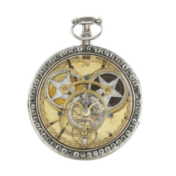 Swiss filigree skeletonized verge stones set case Circa 1790 Swiss filigree skeletonized verge stones set case Circa 1790
