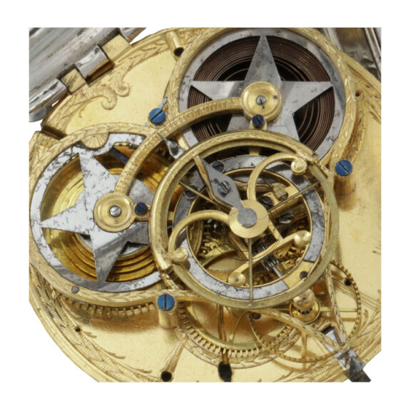 Swiss filigree skeletonized verge stones set case Circa 1790 Swiss filigree skeletonized verge stones set case Circa 1790