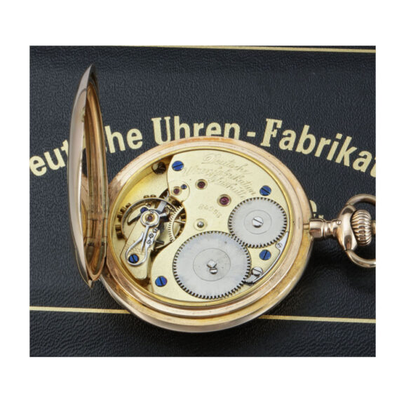 Rare German 14 carat gold full hunter lever watch Circa 1922 Rare German 14 carat gold full hunter lever watch Circa 1922