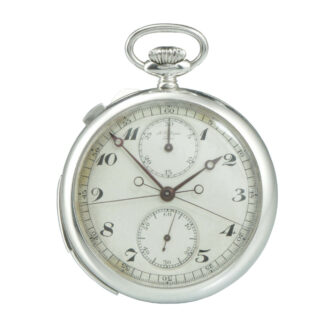 Elegant Swiss platinum min. repeating chronograph Circa 1915
