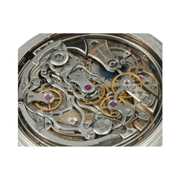 Elegant Swiss platinum min. repeating chronograph Circa 1915 Elegant Swiss platinum min. repeating chronograph Circa 1915