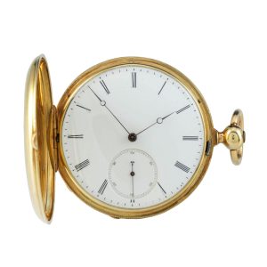 Swiss 18 Carat gold full hunter anker chronometer Circa 1840