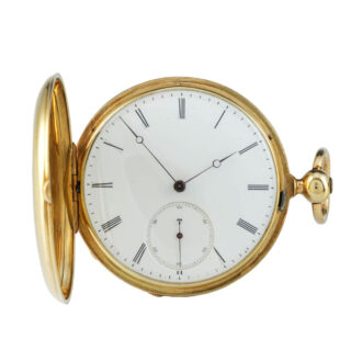 Swiss 18 Carat gold full hunter anker chronometer Circa 1840