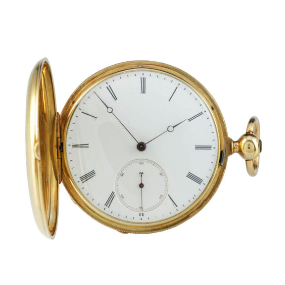 Swiss 18 Carat gold full hunter anker chronometer Circa 1840