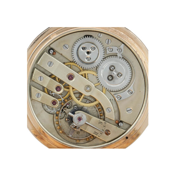 Swiss rose gold open faced anker chronometer Circa 1900 Swiss rose gold open faced anker chronometer Circa 1900