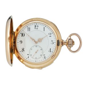 Repeating full hunter chronometer with register Circa 1884