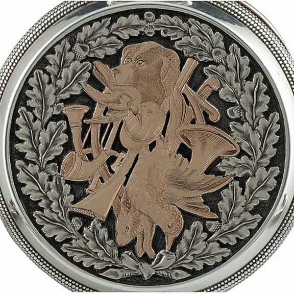 Swiss silver chronograph, perpetual calendar Circa 1888 Swiss silver chronograph, perpetual calendar Circa 1888