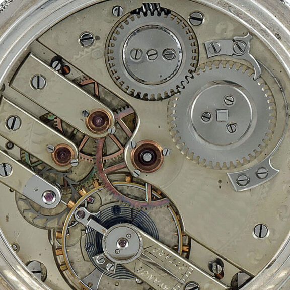 Swiss silver chronograph, perpetual calendar Circa 1888 Swiss silver chronograph, perpetual calendar Circa 1888