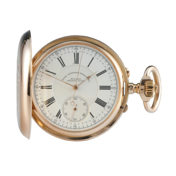 French full hunter chronometer with chronograph Circa 1892 French full hunter chronometer with chronograph Circa 1892