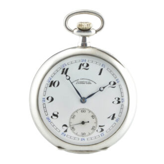 German silver open faced lever with rare 24h dial Circa 1937 German silver open faced lever with rare 24h dial Circa 1937
