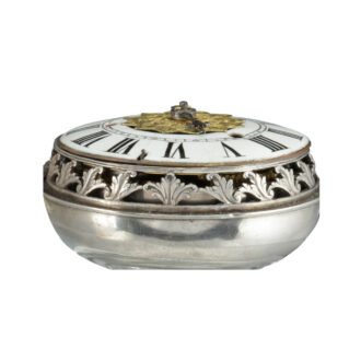 French silver open faced oignon watch with alarm Circa 1685