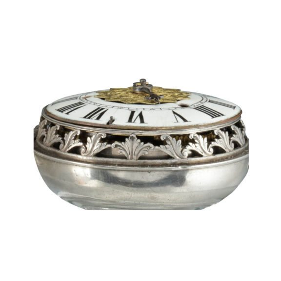French silver open faced oignon watch with alarm Circa 1685 French silver open faced oignon watch with alarm Circa 1685