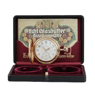German gold full hunting cased Louis XV watch Circa 1909