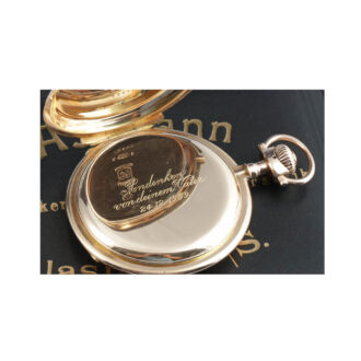 German gold full hunting cased Louis XV watch Circa 1909