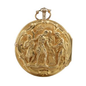 Rare English gold pair cased repoussé watch Circa 1780