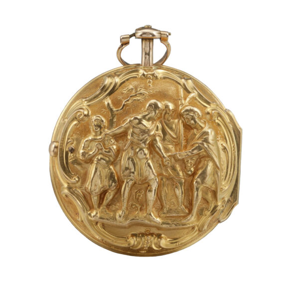 Rare English gold pair cased repoussé watch Circa 1780