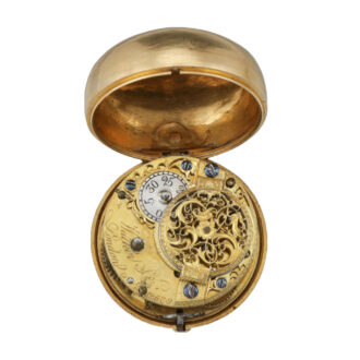 Rare English gold pair cased repoussé watch Circa 1780
