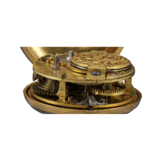 Rare English gold pair cased repoussé watch Circa 1780
