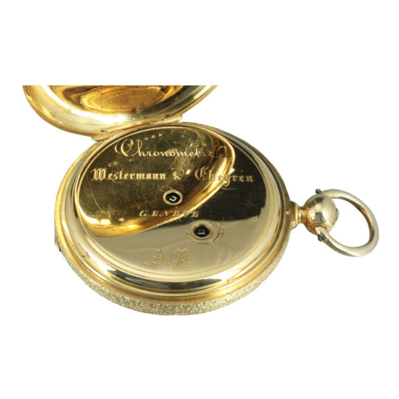 Swiss full hunter with chronometer escapement Circa 1860 Swiss full hunter with chronometer escapement Circa 1860