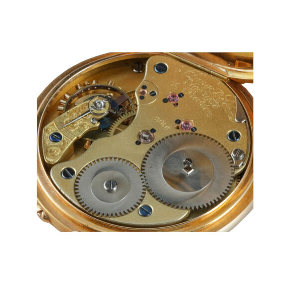German 18k gold open faced lever pocket watch Circa 1884 German 18k gold open faced lever pocket watch Circa 1884