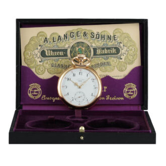 German 18k gold open faced lever pocket watch Circa 1884