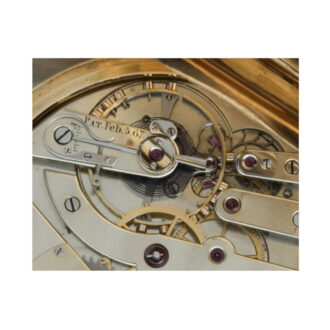 Swiss gold perpetual calendar with fly back date Circa 1880