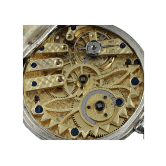 Silver pair cased lever with skeletonized movement Circa 1860 Silver pair cased lever with skeletonized movement Circa 1860