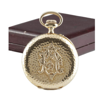 Swiss 18k gold open faced anchor chronometer Circa 1890